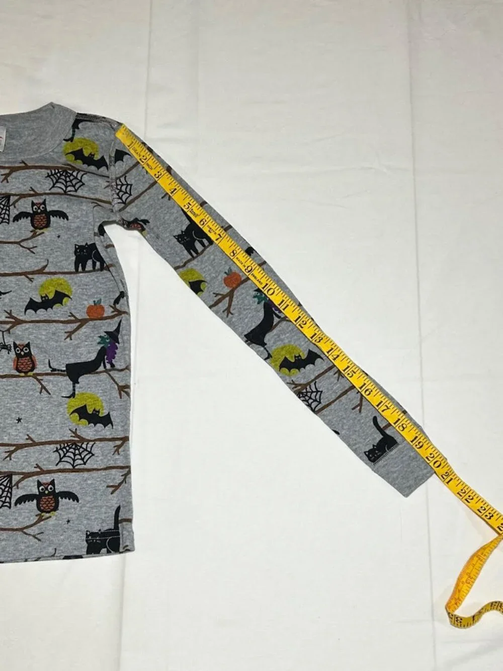 Hanna Andersson Unisex Kids 8 130cm Gray Halloween Print Long john Pajamas
